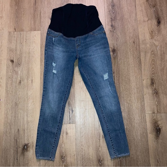 Isabel Women’s Maternity Blue Jeans with Elastic Waistband | Size 4 | Mommy - Picture 1 of 8